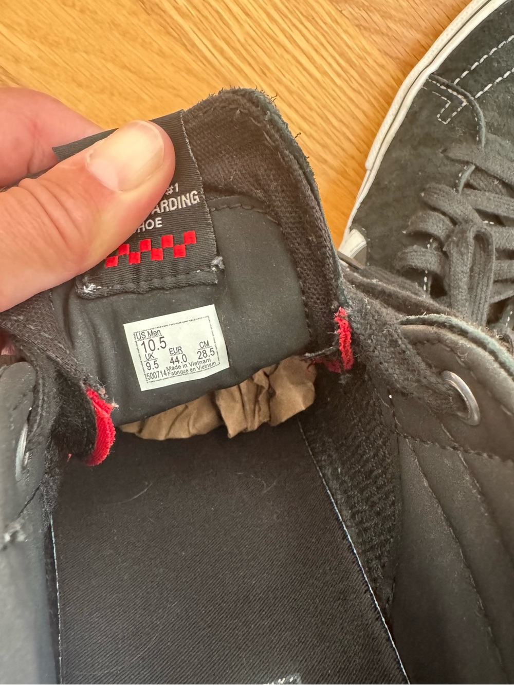 Vans Black & White Mid-Top Skate Sneakers - Picture 4 of 4
